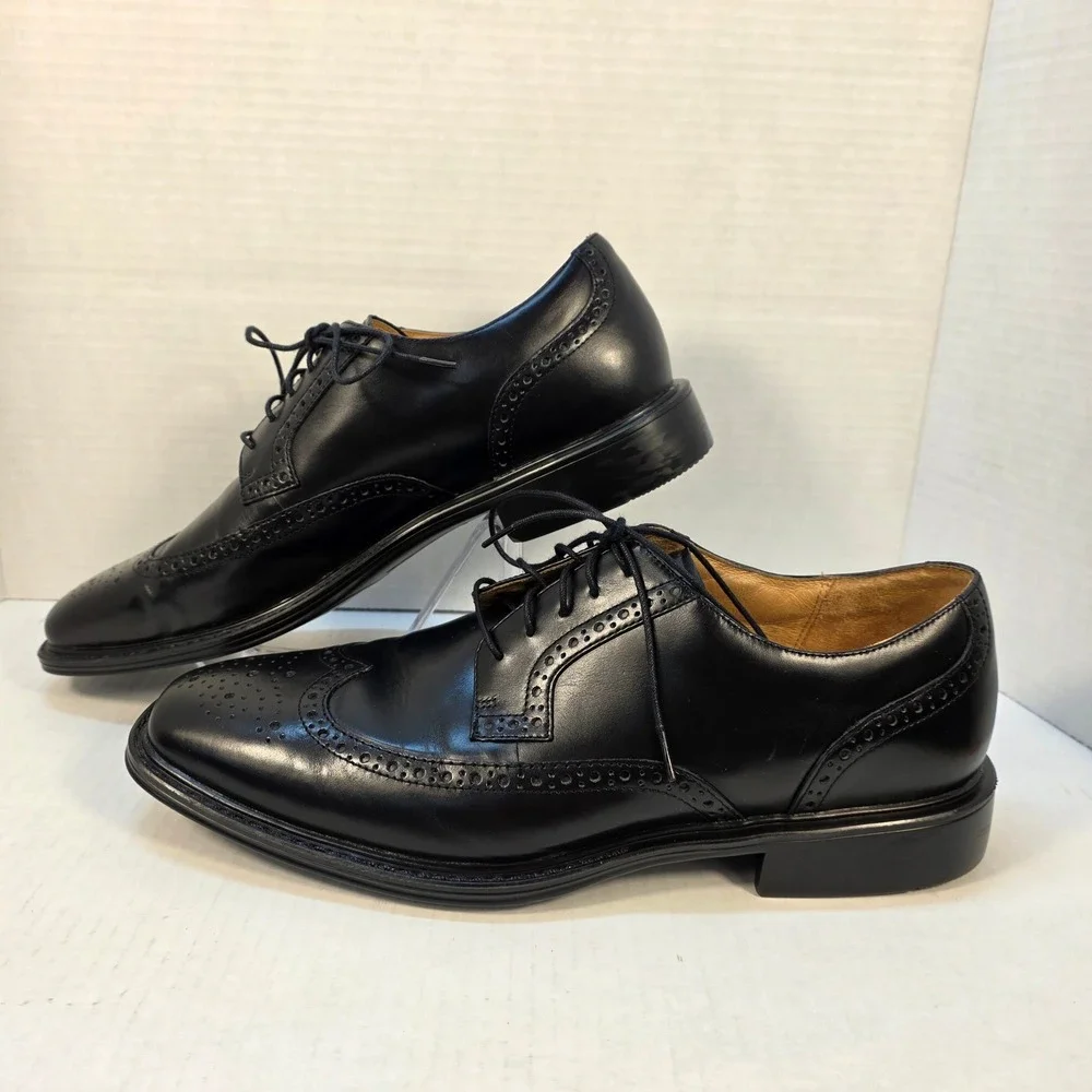 Rockport Dressports Oxford Mens Wingtip Brogue Black 10.5 M Like New Classic